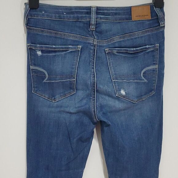 American Eagle 28x28 Super Super Stretch X Size 6 Super High Rise Jeggings - Picture 4 of 8